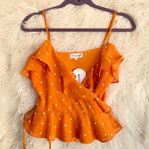 Sleeveless wrap crop top